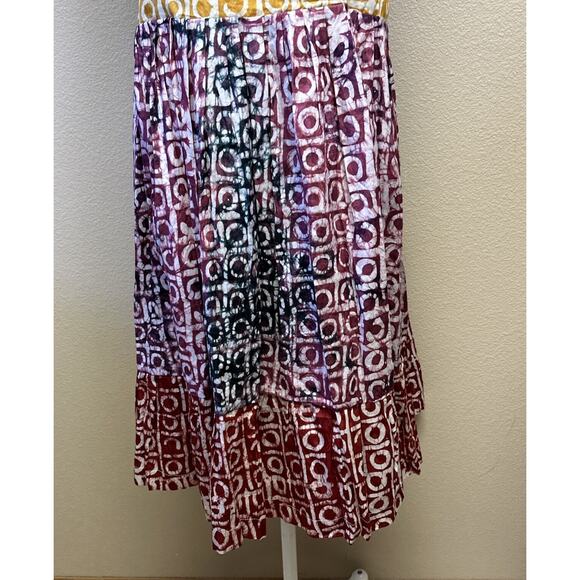 Busayo NWT Women's Large Tiered Dress Africa Prairie Cottage Core Boho Island - Picture 10 of 10